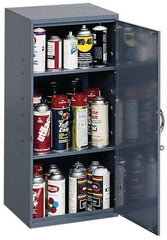Durham - 2 Shelf Wall Storage Cabinet - Steel, 13-3/4" Wide x 12-3/4" Deep x 30" High, Gray - Apex Tool & Supply