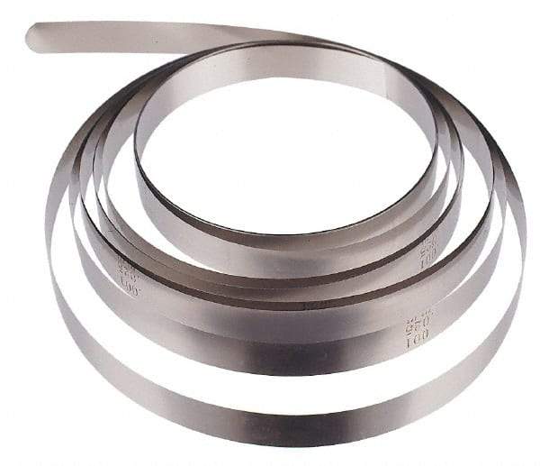 SPI - 0.029 Inch Thick x 25 Ft. Long x 1/2 Inch Wide, Feeler Stock Roll - High Carbon Steel - Apex Tool & Supply