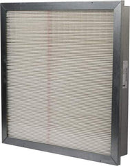 Made in USA - 24" Noml Height x 24" Noml Width x 4" Noml Depth, 85% Capture Efficiency, Wireless Pleated Air Filter - MERV 13, Microfiberglass Paper, Integrated Metal Frame, 500 Max FPM, 2,000 CFM, For Any Unit - Apex Tool & Supply