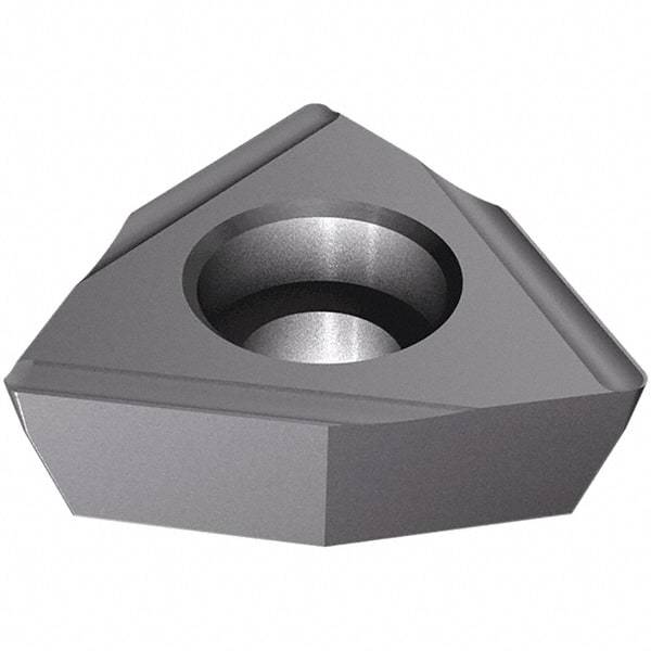 Iscar - WPEX040202 Grade IC08 Carbide Turning Insert - Uncoated, 80° Trigon, 0.26" Inscr Circle, 2.5mm Thick, 0.008" Corner Radius - Apex Tool & Supply
