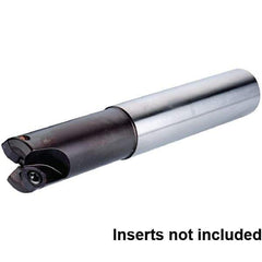 Kennametal - 25mm Cut Diam, 25mm Shank Diam, Cylindrical Shank Indexable High-Feed End Mill - Screw Holding Method, Through Coolant - Apex Tool & Supply