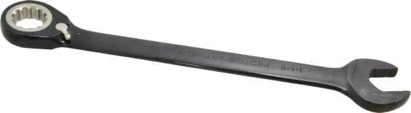 Proto - 1-1/8" 12 Point Combination Wrench - 15° Head Angle, 15-7/8" OAL, Steel, Black Chrome Finish - Apex Tool & Supply