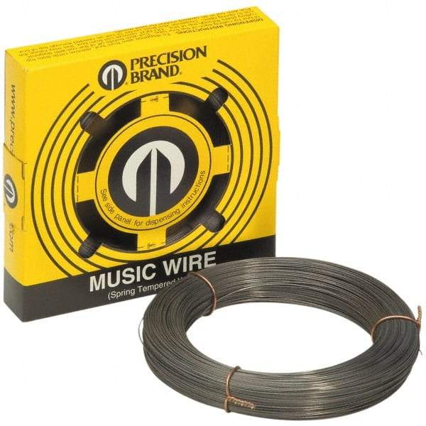 Value Collection - 20 Gage, 0.045 Inch Diameter x 185 Ft. Long, High Carbon Steel, Tempered Music Wire Coil - ASTM A228, 1 Lb. Shipping Weight - Apex Tool & Supply