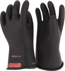Salisbury by Honeywell - Class 0, Size 2XL (11), 11" Long, Rubber Lineman's Glove - 1,000 AC Max Use Voltage, 5,000 AC Test Voltage, Black, ASTM D120, IEC EN60903 - Apex Tool & Supply