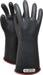 Salisbury by Honeywell - Class 1, Size XL (10), 14" Long, Rubber Lineman's Glove - 7,500 AC Max Use Voltage, 10,000 AC Test Voltage, Black/Red, ASTM D120, IEC EN60903 - Apex Tool & Supply