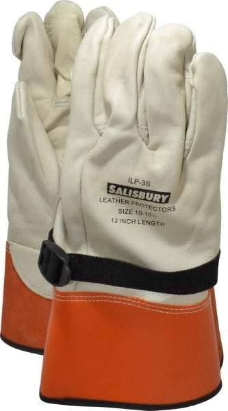 Salisbury by Honeywell - Size XL (10), 12" Long, Cowhide Leather Protector - Not for Electrical Protection (ASTM F696-02), Wear Over Rubber Insulating Gloves, ASTM F496 - Apex Tool & Supply