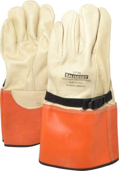 Salisbury by Honeywell - Size 2XL (11), 14" Long, Cowhide Leather Protector - Not for Electrical Protection (ASTM F696-02), Wear Over Rubber Insulating Gloves, ASTM F496 - Apex Tool & Supply