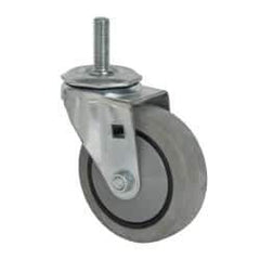 Albion - 4" Diam x 1-1/4" Wide x 5-13/32" OAH Stem Mount Swivel Caster - TPR, 200 Lb Capacity, Ball Bearing, 1/2-13 x 1-1/2" Threaded Stem - Apex Tool & Supply