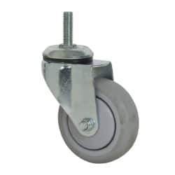 Value Collection - 4" Diam x 1-1/4" Wide x 5-13/32" OAH Stem Mount Swivel Caster - Polyurethane, 250 Lb Capacity, Ball Bearing, 1/2-13 x 1-1/2" Threaded Stem - Apex Tool & Supply