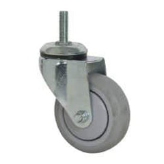 Value Collection - 4" Diam x 1-1/4" Wide x 5-13/32" OAH Stem Mount Swivel Caster - Polyurethane, 250 Lb Capacity, Ball Bearing, 1/2-13 x 1-1/2" Threaded Stem - Apex Tool & Supply