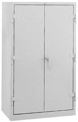 Durham - 3 Shelf Locking Storage Cabinet - Steel, 36" Wide x 24" Deep x 60" High, Gray - Apex Tool & Supply