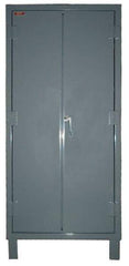 Lyon - 4 Shelf Locking Storage Cabinet - Steel, 36" Wide x 24" Deep x 82" High, Gray - Apex Tool & Supply