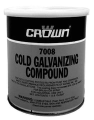 Crown - 32 oz Zinc Cold Galvanizing Compound - Comes in Bottle, Food Grade - Apex Tool & Supply