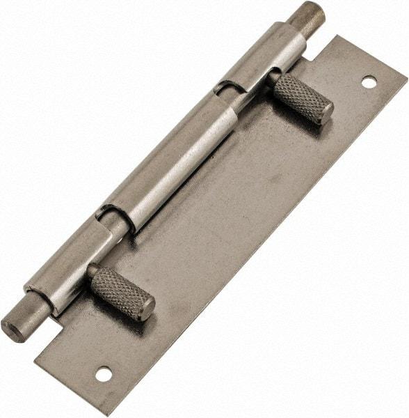 Made in USA - 4" Long x 1" Wide x 0.05" Thick, Keeper Hinge - Stainless Steel - Apex Tool & Supply