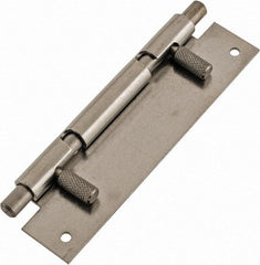 Made in USA - 4" Long x 1" Wide x 0.05" Thick, Keeper Hinge - Stainless Steel - Apex Tool & Supply