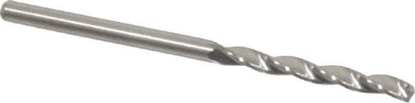 M.A. Ford - 2.5mm 150° Solid Carbide Jobber Drill - Bright Finish, Right Hand Cut, Parabolic Flute, Straight Shank, 43mm OAL, Standard Point - Apex Tool & Supply