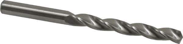 M.A. Ford - Letter E (1/4) 150° Solid Carbide Jobber Drill - Bright Finish, Right Hand Cut, Parabolic Flute, Straight Shank, 3-1/4" OAL, Standard Point - Apex Tool & Supply