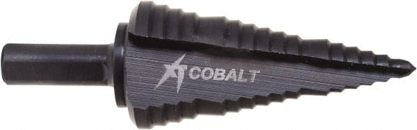 Greenlee - 3 Hole Sizes, 1/2 to 1" Hole Diam Cobalt Step Drill Bit - Apex Tool & Supply