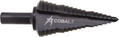 Greenlee - 3 Hole Sizes, 1/2 to 1" Hole Diam Cobalt Step Drill Bit - Apex Tool & Supply
