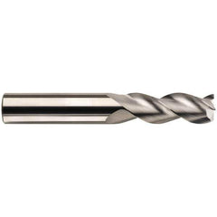 SGS - 1/2", 3 Flute, Single End, Solid Carbide, 0.01" Corner Radius End Mill - 4" OAL, 38° Helix, Right Hand Flute, 1-5/8" LOC, Right Hand Cut - Apex Tool & Supply