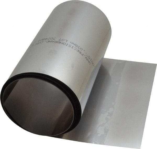 Made in USA - 100 Inch Long x 6 Inch Wide x 0.0015 Inch Thick, Roll Shim Stock - Steel - Apex Tool & Supply