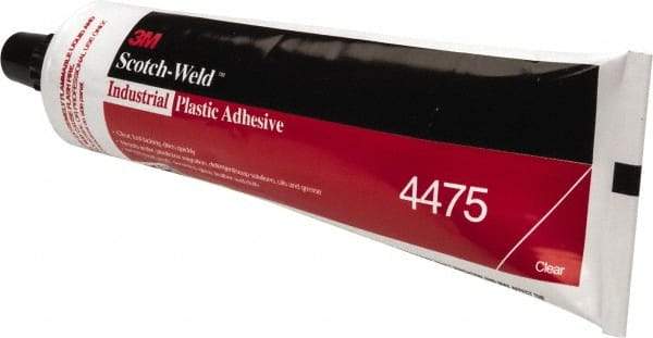 3M - 5 Fluid Ounce Container, Clear, Tube Synthetic Resin Construction Adhesive - Series 4475 - Apex Tool & Supply