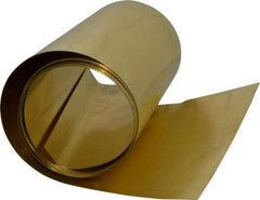 Made in USA - 100 Inch Long x 6 Inch Wide x 0.006 Inch Thick, Roll Shim Stock - Brass - Apex Tool & Supply