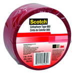 List 660 1" x 72 yds Light Duty Packaging Tape - Red - Apex Tool & Supply
