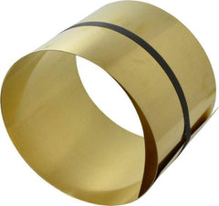 Made in USA - 100 Inch Long x 6 Inch Wide x 0.012 Inch Thick, Roll Shim Stock - Brass - Apex Tool & Supply