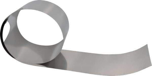 Made in USA - 50 Inch Long x 6 Inch Wide x 0.005 Inch Thick, Roll Shim Stock - Stainless Steel - Apex Tool & Supply