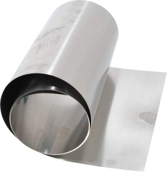 Made in USA - 50 Inch Long x 6 Inch Wide x 0.006 Inch Thick, Roll Shim Stock - Stainless Steel - Apex Tool & Supply