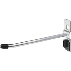 Kennedy - 1/4" Diam, 3-15/16" Long Single Angled End Pegboard Hook - Steel - Apex Tool & Supply
