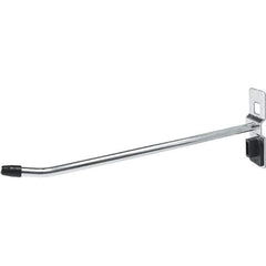 Kennedy - 1/4" Diam, 5-15/16" Long Single Angled End Pegboard Hook - Steel - Apex Tool & Supply