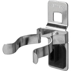 Kennedy - 1" Diam, Single Spring Clip Pegboard Hook - Steel - Apex Tool & Supply