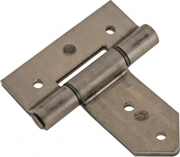 Made in USA - 3-3/4" Long x 2" Wide, Hinge - Aluminum, Brushed Finish - Apex Tool & Supply