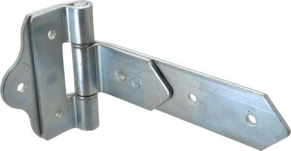 Made in USA - 8" Long x 2" Wide, Hinge - Zinc, Zinc Plated Finish - Apex Tool & Supply