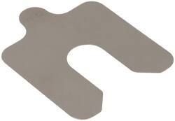 Made in USA - 20 Piece, 2 Inch Long x 2 Inch Wide x 0.005 Inch Thick, Slotted Shim Stock - Stainless Steel, 5/8 Inch Wide Slot - Apex Tool & Supply