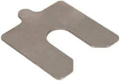 Made in USA - 5 Piece, 4 Inch Long x 4 Inch Wide x 0.125 Inch Thick, Slotted Shim Stock - Stainless Steel, 1-1/4 Inch Wide Slot - Apex Tool & Supply