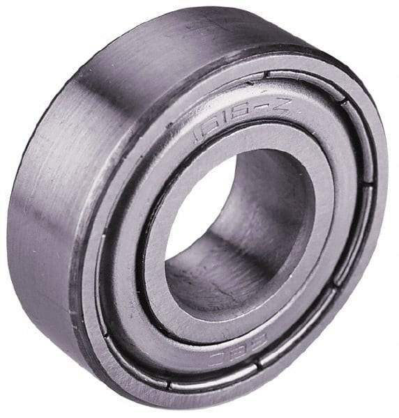 Value Collection - 1" Bore Diam, 2" OD, Double Shield Semi Ground Extra Light Radial Ball Bearing - 9/16" Wide, 1 Row, Round Bore, 1,565 Lb Static Capacity, 2,914 Lb Dynamic Capacity - Apex Tool & Supply