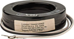Simpson Electric - 2 VA Burden, 750 Amp AC Input, 5 Amp AC Output, 50 to 400 Hz, Panel Meter Donut Current Transformer - Screw Terminal, For Use with AC Ammeter - Apex Tool & Supply