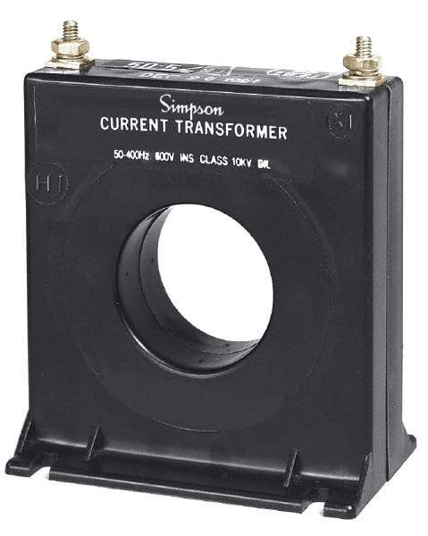 Simpson Electric - 5 Amp AC Input, 60 Hz, Panel Meter Current Transducer - 20, Screw Terminal, For Use with AC Ammeter - Apex Tool & Supply