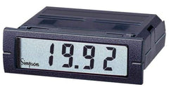 Simpson Electric - 3-1/2 Digits, Digital LCD, DC Milliamp, Panel Meter - 4-440 Hz, 250 VAC, 32 VDC, Red - Apex Tool & Supply