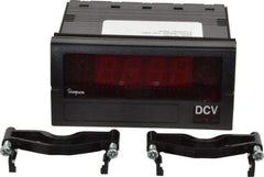 Simpson Electric - 3-1/2 Digits, Digital LED, DC Voltmeter, Panel Meter - 50/60 Hz, 10 Megohms, 120 VAC, 20 VDC, Red - Apex Tool & Supply