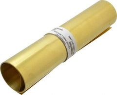 Made in USA - 10 Ft. Long x 12 Inch Wide x 0.006 Inch Thick, Roll Shim Stock - Brass - Apex Tool & Supply