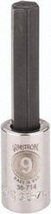 Armstrong - 3/8" Drive, 9mm Hex Bit Socket - 2-1/4" OAL, 1-9/16" Bit Length - Apex Tool & Supply