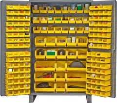 Durham - 171 Bin Storage Cabinet - Steel, 48" Wide x 24" Deep x 78" High, Gray - Apex Tool & Supply