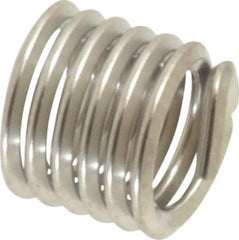 Heli-Coil - #12-24 UNC, 0.324" OAL, Free Running Helical Insert - 6 Free Coils, Tanged, 304 Stainless Steel, Bright Finish, 1-1/2D Insert Length - Apex Tool & Supply