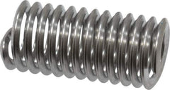 Heli-Coil - 1/4-20 UNC, 3/4" OAL, Free Running Helical Insert - 12-3/4 Free Coils, Tanged, 304 Stainless Steel, Bright Finish, 3D Insert Length - Apex Tool & Supply