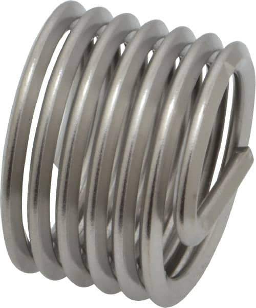 Heli-Coil - 1-8 UNC, 1" OAL, Free Running Helical Insert - 6-3/8 Free Coils, Tanged, 304 Stainless Steel, Bright Finish, 1D Insert Length - Apex Tool & Supply
