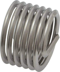 Heli-Coil - 1-8 UNC, 1" OAL, Free Running Helical Insert - 6-3/8 Free Coils, Tanged, 304 Stainless Steel, Bright Finish, 1D Insert Length - Apex Tool & Supply